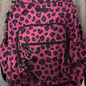 Vera Bradley Pink and Blue Leopard Backpack